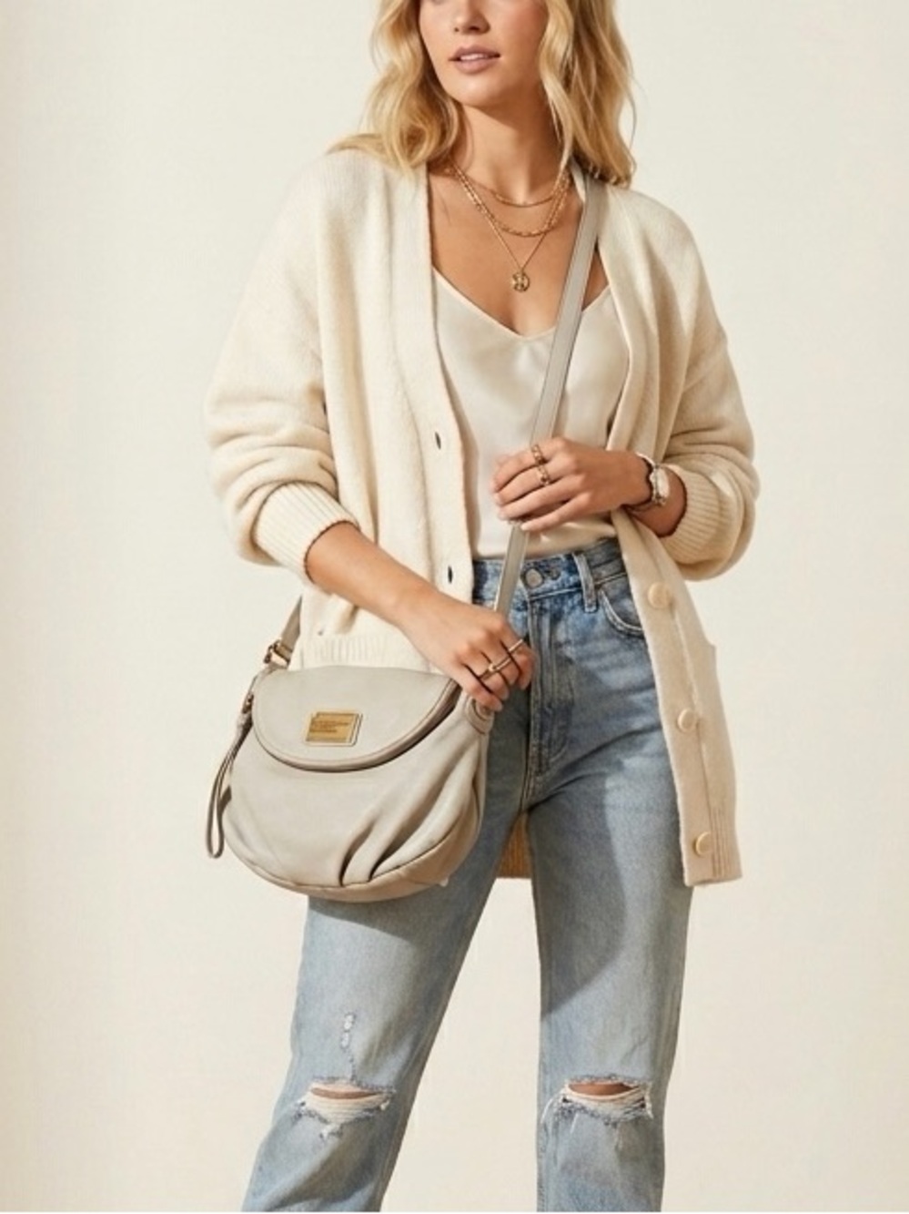 Marc by Marc Jacobs Classic Q Natasha Leather Crossbody Bag in Sage Green